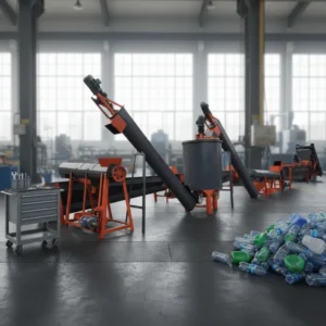 Professional Plastic Recycling Washing Bale Opener Complete PET Bottle Flakes Washing Drying Production Line