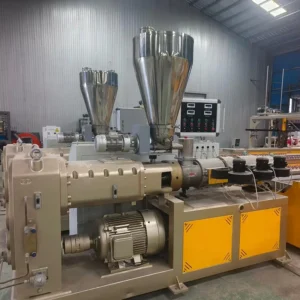 Profile Production Line Twin Screw Extrusion Machine with Motor for Pipe and Profile Manufacturing