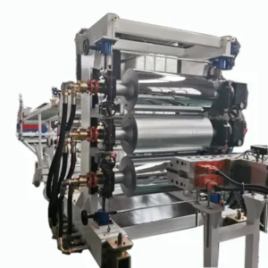 Pvc Film Calender Line Embossed Machine Pp Ps Pet Plastic Sheet Extruder