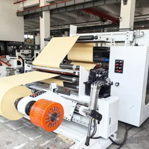 Pvc Pp Pet Bopp Opp Plastic Film Tubeless Wall Paper Rewinder 1600mm Paper Slitting Machine