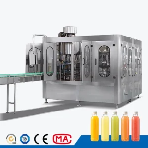 Quick Changeover Juice Filling Machine for 500ml 1L 2L PET Bottle Orange Juice Flexible Filling Line With Servo Motor Control