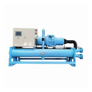 R407c Refrigerant Industrial Water Cooled Screw Chiller 150 Ton Water Cooled Chiller for Plastic Extrusion Machine