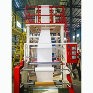 RQJX Three-Layer LDPE LLDPE PP PVC Heat Shrink Film Extrusion Blowing Machine 50-200kg/h Output Multi Color 380V
