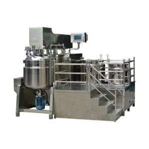 Rapid Heating and Cooling Vacuum Emulsifying Mixer with External Heat Exchanger for Cosmetic Making