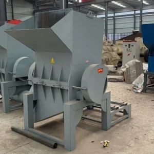 Recycling Waste Gearbox Double Shredder Machine High Efficiency Automatic Start Stop for Plastic Films PP PE Pipes Electrical