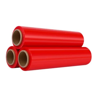 Red Pre stretch LLDPE Pallet Roll Film Extrusion Wrapping Film For Moving Plastic Wrap 50CM*20UM*300M PVC Packaging PE Provided