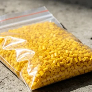 Regenerated Plastic Special Yellow Masterbatch Recycled PE Pellet