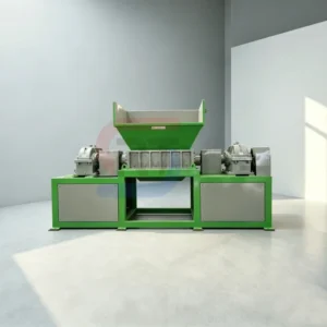 Reinforced Structure Twin Shredder for Plastic Pipe Crushing Jam Proof Gearbox Motor 44kW Power Long-term Heavy Load Working
