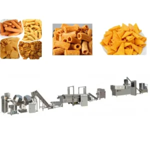 Rice Crust Fried Snacks Production Line Fried Puffed Food Processing Machine Fried Crispy Snacks Making Machine