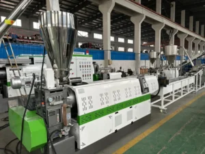 Rigid HDPE PE PP Plastic Flakes Single Screw Recycling Pelletizing Machine