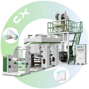 Rotary Machine Head Film 55/fm Plastic Biodegradable Film Making Machine Plastic Bag Film Blowing Machine