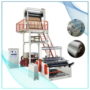 SJ-B60 1000mm Width Rotary Die LDPE Roll Blowing Film Machine Double Rewinder Film Extrusion Making Machine