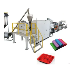 SJ120 Single Screw Extruder PP PS PE Sheet Production Line