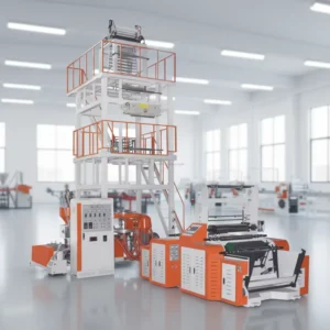 SJ55 800H Automatic High Efficiency Energy Saving HDPE LDPE Plastic Film Blowing Extrusion Machinery with High Productivity