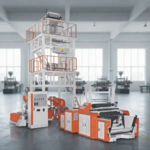 SJ65-1200H High Speed Single Screw Rotary Die Head Extrusion LDPE Film Blowing Machine