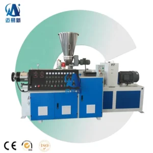 SJSZ51/105 Conical Twin Screw Extruder Machine for Manufacturing PVC UPVC WPC Pelletizing and Profile Pipe High Capacity