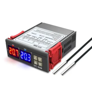 STC 3008 Dual Display 2 Relay Output 110 220V Digital Differential Temperature Controller Thermostat for Heating Cooling Device
