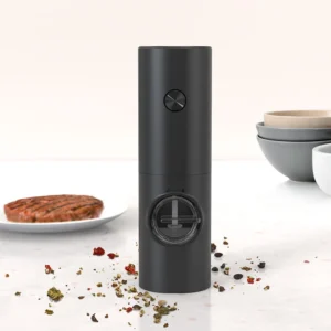 Salt and Pepper Grinder Set Spice Bottle Black Electric Mill Pepper Grinder