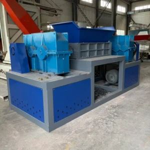 Second Hand 45kW Double Shaft Plastic Shredder for Plastic Pipe Drum Film Lump Recycling System