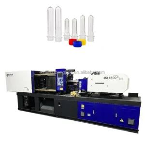 Second Hand Horizontal Hybrid Injection Molding Machine MA1600II PLC Servo Motor Can Produce U shaped Bottles