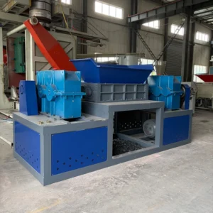 Second Hand Twin Shaft Plastic Shredder 45kW for Plastic Barrels Pipe Film Recycling Equipment