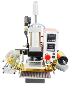 Semi Automatic Pneumatic Hot Press Foil Stamping Machine Bottle Cosmetics Hot Foil Plastic Leather Stamping Machine