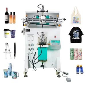 Semi Automatic Silk Screen Printer for Cylindrical Cups New Condition Machine for Plastic Cups