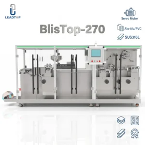 Servo Motor Driven Blister Packing Machine DPP 270 High Accuracy Alu Alu PVC Blister Packer for Industrial Health Production
