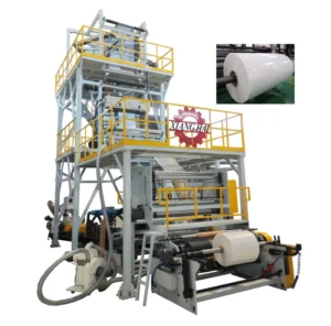 Single Layer Up Rotary LDPE HDPE MLLDPE PLA Shrink Film Blowing Extruder Machine