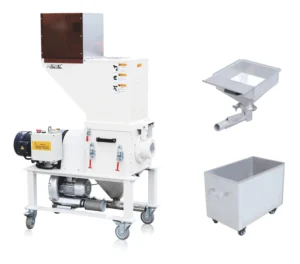 Single PP PA ABS Plastic Grinder Screenless Pineapple Knife Low Speed Edge Crusher On-line Recycling System 1.1W Motor