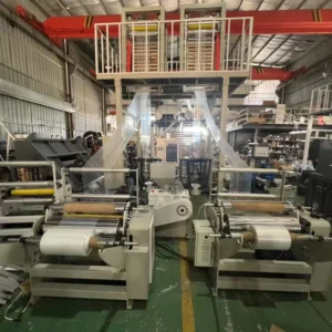 Single Screw Extruder Double Die Head Blowing PE Bag Film Machine Single Layer Extrusion Double Roll HDPE Film Blowing Machine