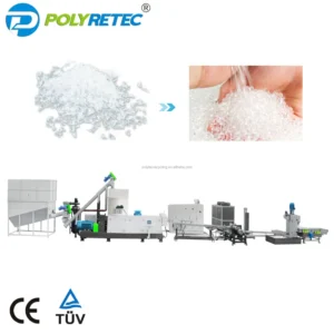 Single Screw Extruder Pet Fabric Cloth Plastic Pelletizing Line with Iv Booster