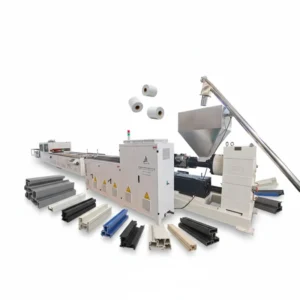 Single Screw Extrusion Machine PVC Hollow Profile Extruder Door and Window Frame Profile Production Line