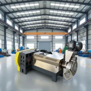 Single Screw PLC Controlled Pelletizing Granulating Machine with Motor for PC LDPE PP Plastic Processing