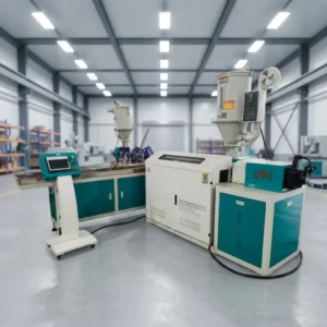 Single Screw PVC PE PP Extruder for Flexible Corrugated Tube Water Pipe Making Profile Straw Production High Safety Motor