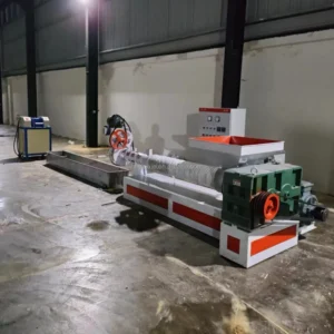 Single Screw Pelletizing Extruder Pelletizer Line Double Stage Plas Granulators Waste Plastic Recycling Machine
