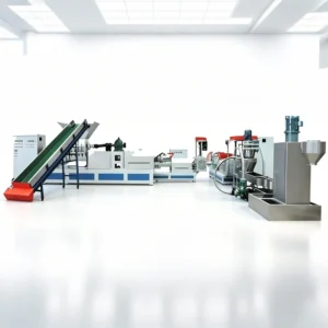Single Screw Water Ring Cutting Plastic Pelletizer for PE PP PVC HDPE Scraps Granulating