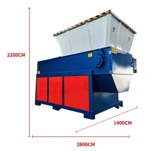 Single Shaft Plastic Shredder Waste Plastic Crusher with Gearbox Motor Eco Friendly High Efficiency for Recycling Rubber PVC