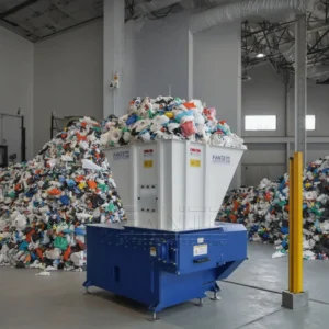 Single Shaft Shredder Durable Single Shaft Shredder for Recycling HDPE Large Pipes Plastic Barrels Wood Pallets