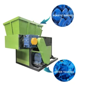Single Shaft Shredder and Crusher Used for Shredding Plastic Films Bags Pipes Bottles Lumps Wood Paper Tires and Metals