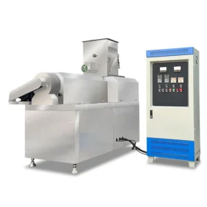 Single Twin Puffed Corn Snacks Food Making Twin Screw Extruder 150 200 Kg/h Floating Fish Feed Extruder Dog Food Machine