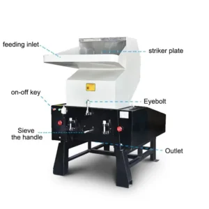 Slow Silent Grinder Metal Shredder Machine Pp Pe Pvc Abs Plastic Crusher Mini Plastic Shredder Grinder Crusher