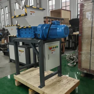 Small Industrial Double Shaft 380V 3kW Motor Driven Plastic Textile Metal Shredder & Crushing Machine