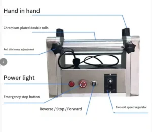 Small Laboratory Desktop Open Rubber Mixer Electric Heating Silicone Plastic Calender Automatic Glue Turning Machine