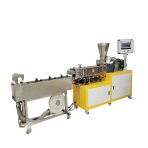 Small Polymer Compounding Co rotating Parallel Twin Screw Extruder Machine for PS ABS Pelletizing New Laboratory Bearing
