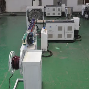 Soft PVC Mixed Powder Into Extruder Transparent Garden Hose Pipe Machine by Parallel Twin Screw Extruder