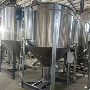 Spiral Round Plastic Granule Mixer Vertical Sheet Mixer Plastic Mixer With Dry