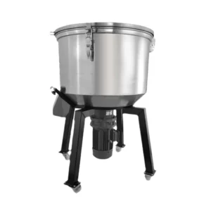 Stainless Steel Compact 50kg Double-Screw Conical Pellet Mixer for Small-Batch Plastic Manufacturing Auto-Discharge Cleaning