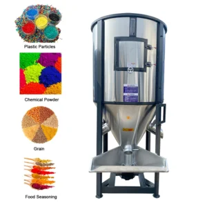 Stainless Steel Double Screw Conical Vertical Mixer for Plastic Granules 1000kg Capacity Automatic