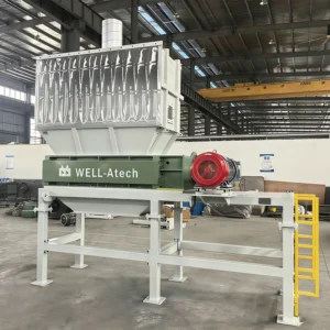 Stainless Steel Double Shaft Shredder for Chemical Packaging Laboratory Waste Food Waste Sealed Durable